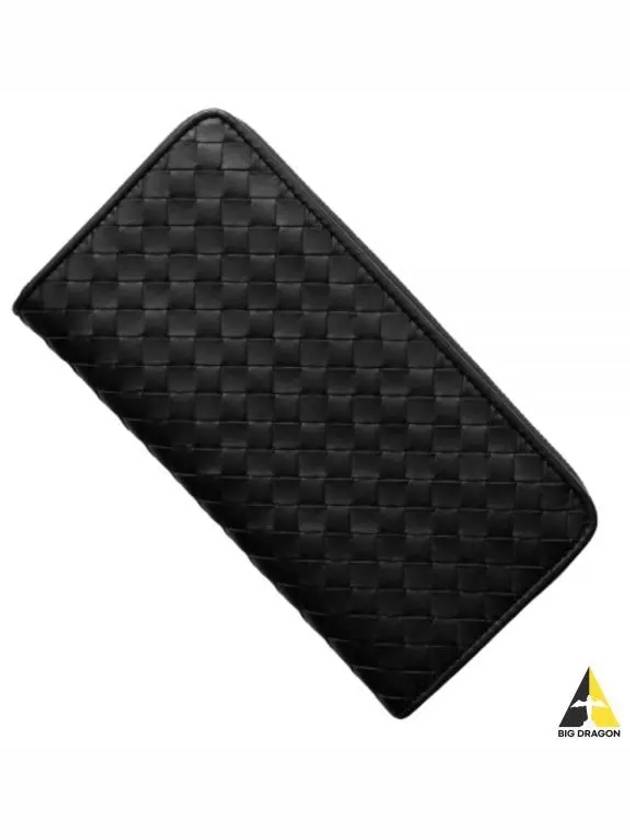 Intrecciato Zipper Long Wallet Black - BOTTEGA VENETA - BALAAN 2