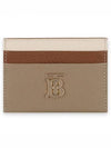 TB Tritone Grainy Leather Card Wallet Beige - BURBERRY - BALAAN 2