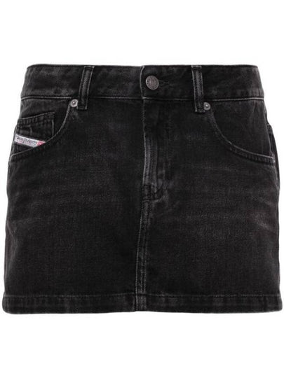 De-Ron Denim H-Line Skirt Black - DIESEL - BALAAN 2