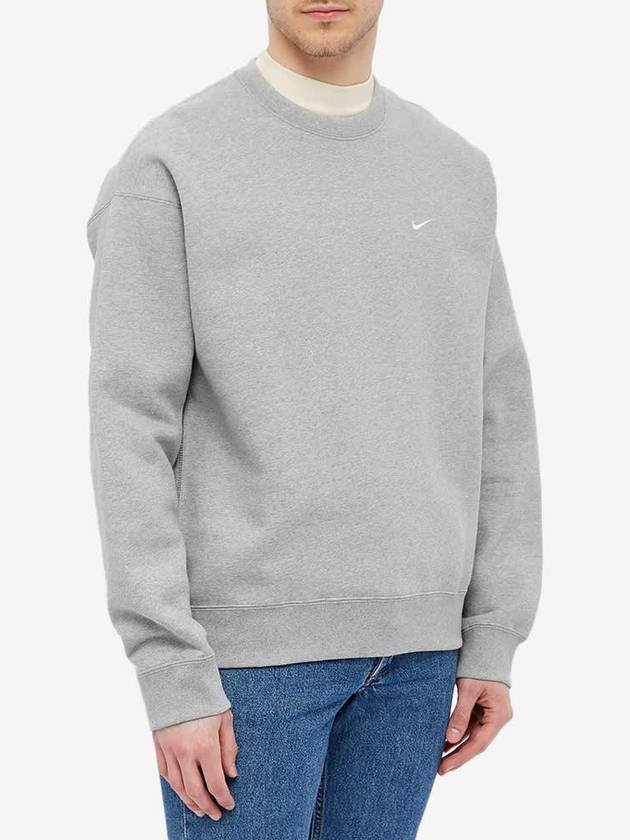 NRG Solo Swoosh Crew Neck Fleece Sweatshirt Grey - NIKE - BALAAN 3