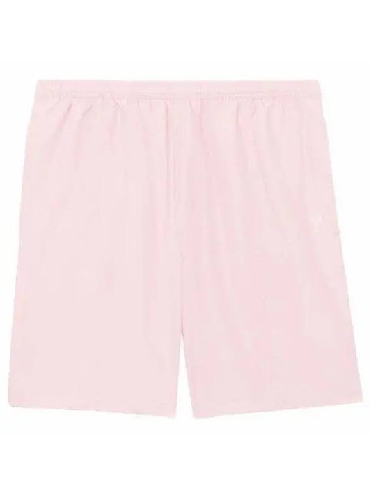 Pocket Heart Logo Swim Shorts Pale Pink - AMI - BALAAN 1
