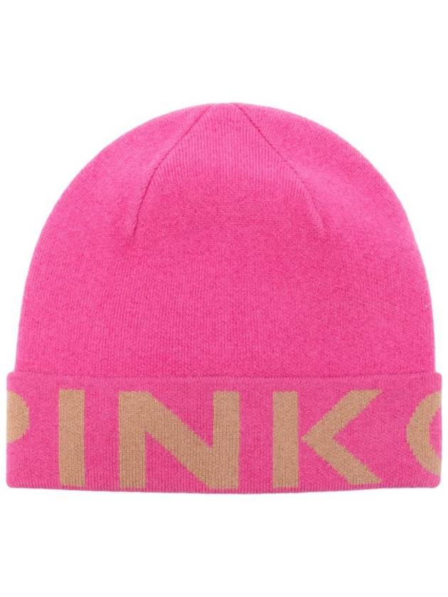 Pinko Calamaro Logo-Jacquard Beanie Hat - PINKO - BALAAN 1