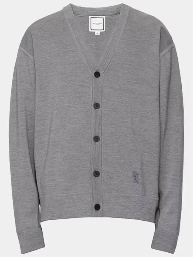 Men's Wool Cardigan Gray W241KN03506G - WOOYOUNGMI - BALAAN 1