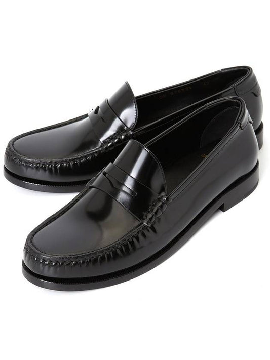 Le Leather Loafer Black - SAINT LAURENT - BALAAN 2