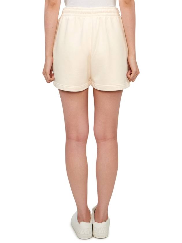 Handwriting Regular Jogger Shorts Beige - MAISON KITSUNE - BALAAN 4