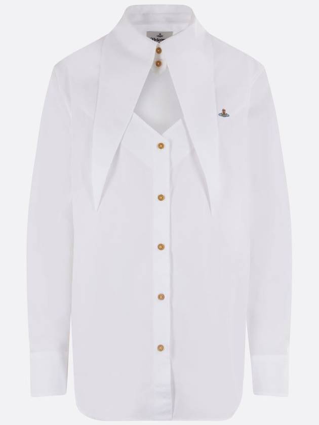 Deconstructed Button-Up Long Sleeve Shirt White - VIVIENNE WESTWOOD - BALAAN 2