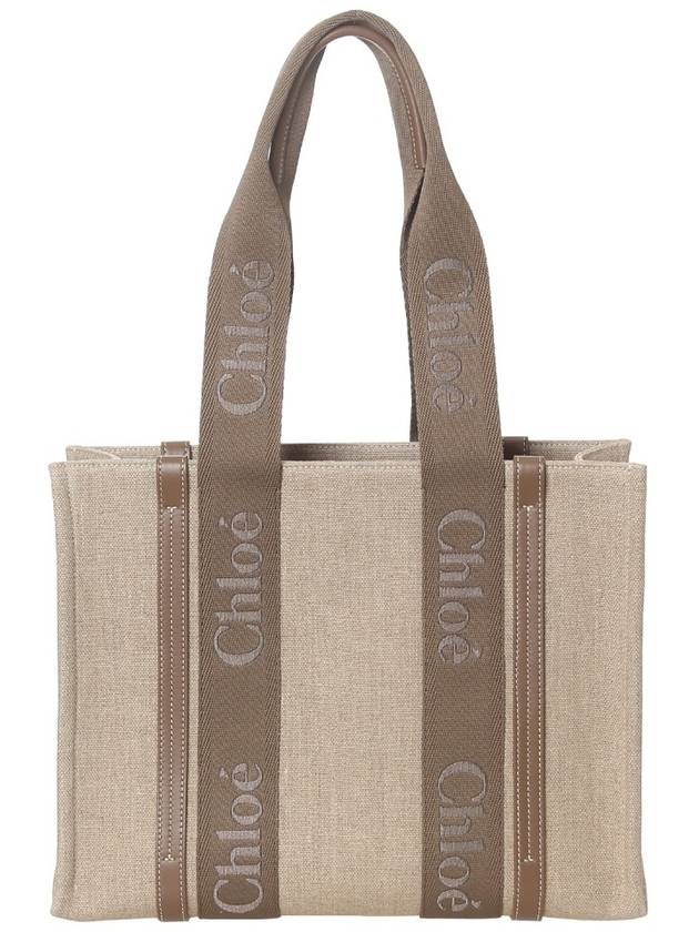 Woody Medium Tote Bag Dark Nut - CHLOE - BALAAN 4