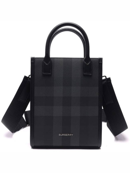 Denny Check Print Tote Bag Grey - BURBERRY - BALAAN 2