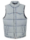 Western Super Puffer Down Vest Light Blue - LEVI'S - BALAAN 1