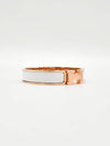 Clic H Bracelet Rose Gold Blanc - HERMES - BALAAN 4