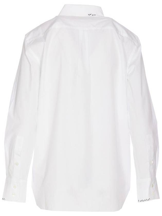 Women's Logo Embroidered Long Sleeve Shirt White - MARNI - BALAAN 3