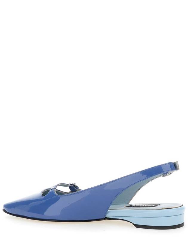 'Ninon' Blue Slingback Ballet Shoes In Leather Woman - CAREL - BALAAN 3