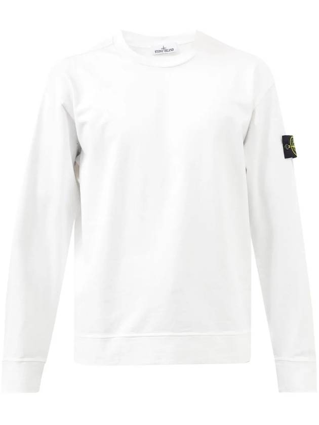 Waffen Patch Garment Dyed Heavy Cotton Sweatshirt White - STONE ISLAND - BALAAN 3