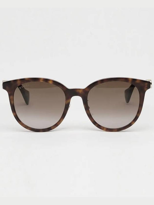 Eyewear Side GG Logo Round Sunglasses Havana - GUCCI - BALAAN 2