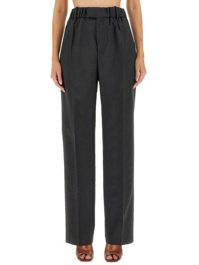 Light Wool Wide Leg Pants Black - BOTTEGA VENETA - BALAAN 2