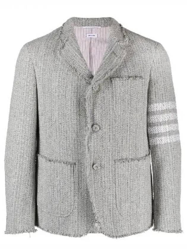 Diagonal armband tweed single jacket 271257 - THOM BROWNE - BALAAN 1