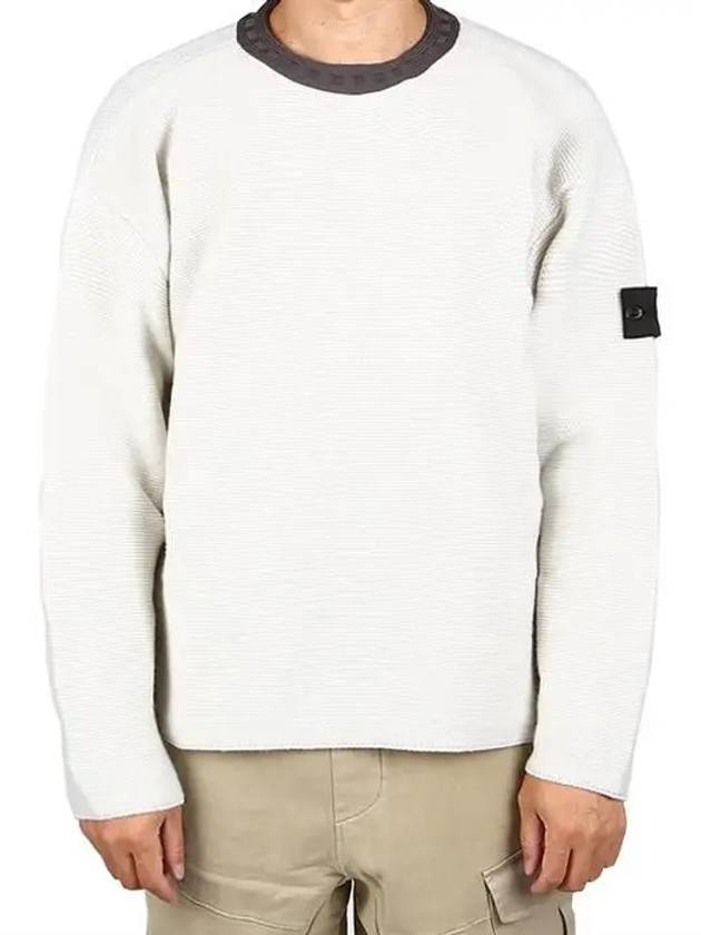 Shadow Project Crewneck Knit Top White - STONE ISLAND - BALAAN 2