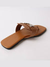 Galerie Buckle Leather Sandals Brown - HERMES - BALAAN 5