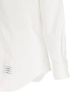 Men's Logo Patch Classic Cotton Long-Sleeve Shirt White - THOM BROWNE - BALAAN 5