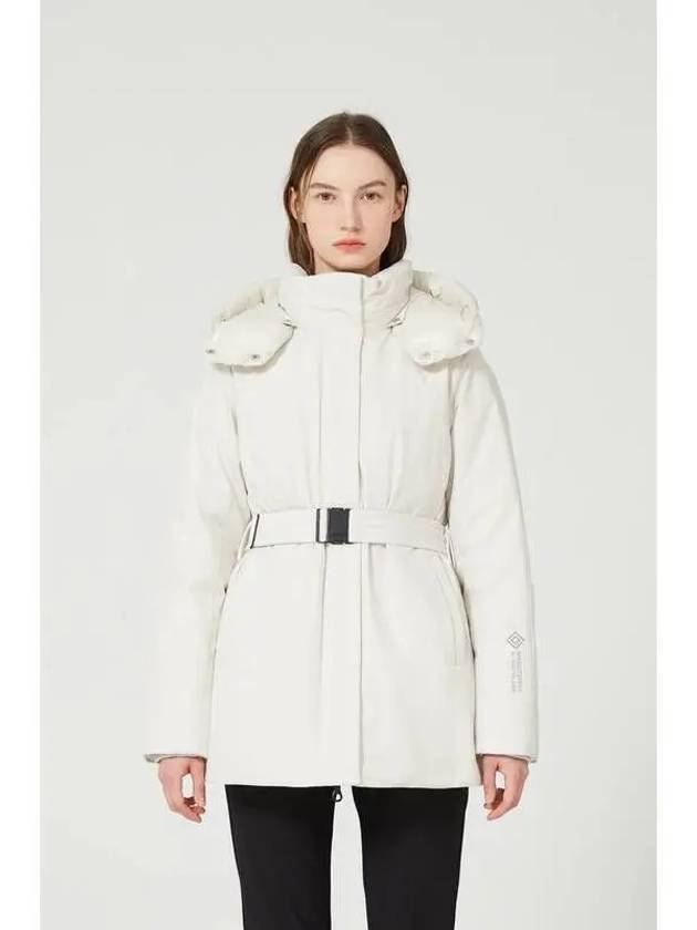 Cortina Mid Ivory Women s Down Jacket - DUVETICA - BALAAN 1