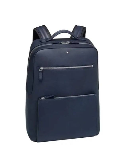 leather backpack navy blue - MONTBLANC - BALAAN 2