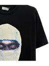 Men's Milk Mask Printing Short Sleeve T-Shirt Black - IH NOM UH NIT - BALAAN 4