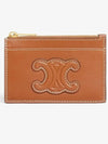 Zipper Smooth Lambskin Card Wallet Tan - CELINE - BALAAN 2