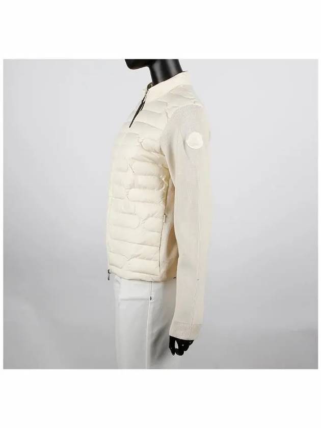 Women's Padded Down Cotton Zip-Up Jacket White - MONCLER - BALAAN 4