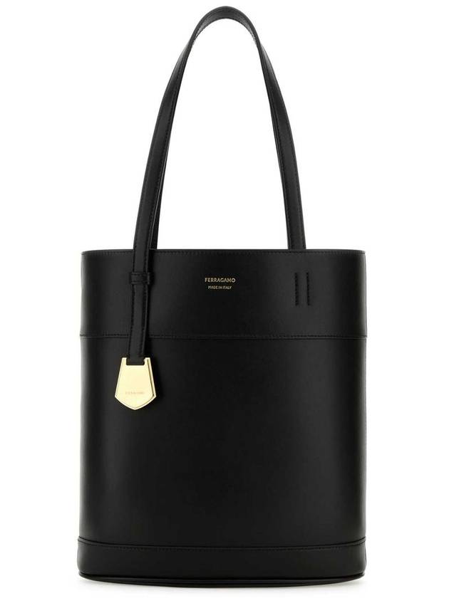 North South Charming Small Tote Bag Black - SALVATORE FERRAGAMO - BALAAN 2