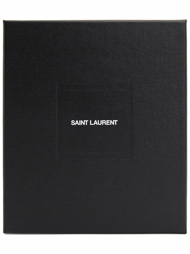 Texture Leather Half Wallet Beige - SAINT LAURENT - BALAAN 9