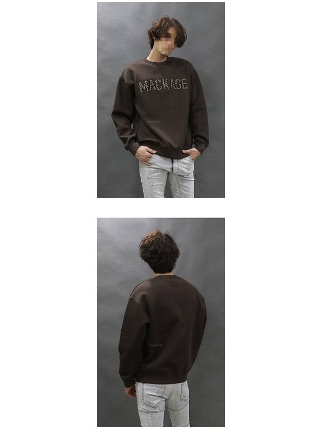 MAX MG Monogram Double Face Jersey Sweatshirt Coffee - MACKAGE - BALAAN 4