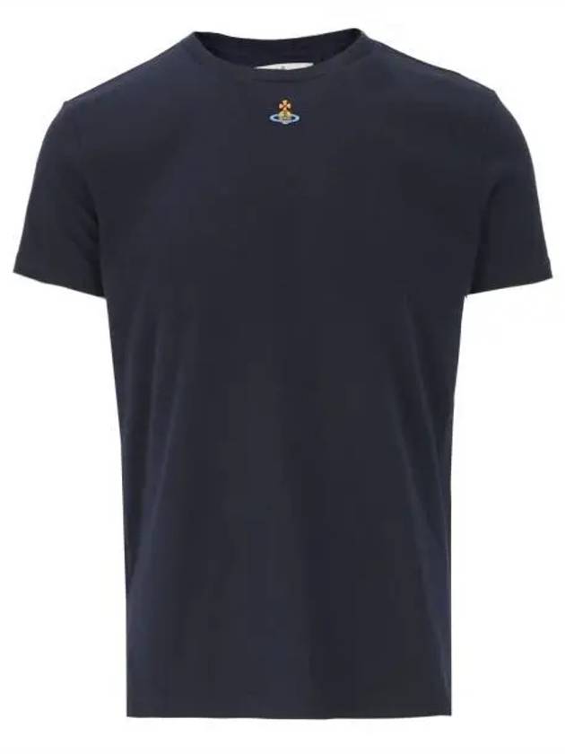 Embroided ORB Peru Short Sleeve T-Shirt Navy - VIVIENNE WESTWOOD - BALAAN 2