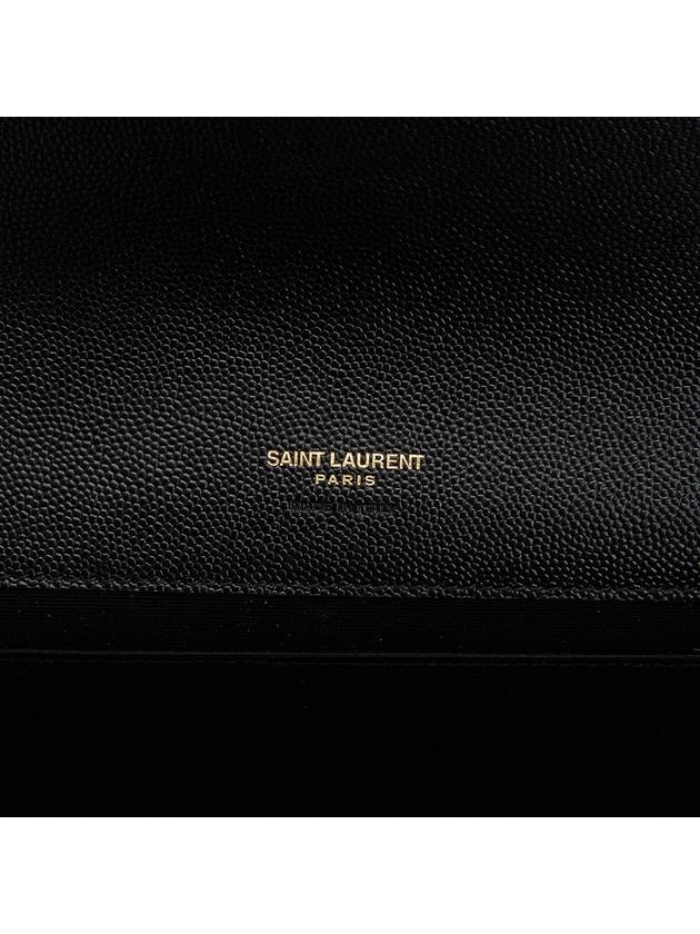 Grain De Poudre Cassandre Clutch Bag Black - SAINT LAURENT - BALAAN 9