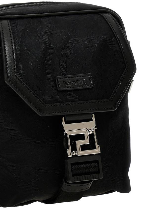 Barocco Small Nylon Cross Bag Black - VERSACE - BALAAN 4