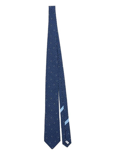 Ferragamo Men's Gancini Silk Tie 35 0874 F NAVY 0761807 - SALVATORE FERRAGAMO - BALAAN 1