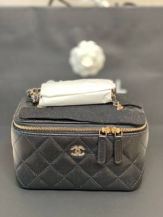 Classic Caviar Vanity Cross Bag Gold Plated Black - CHANEL - BALAAN 5