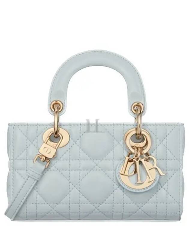 Lady D Joy Cannage Lambskin Micro Tote Bag Blue - DIOR - BALAAN 2