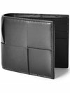 Men's Intrecciato Half Wallet Black - BOTTEGA VENETA - BALAAN 3