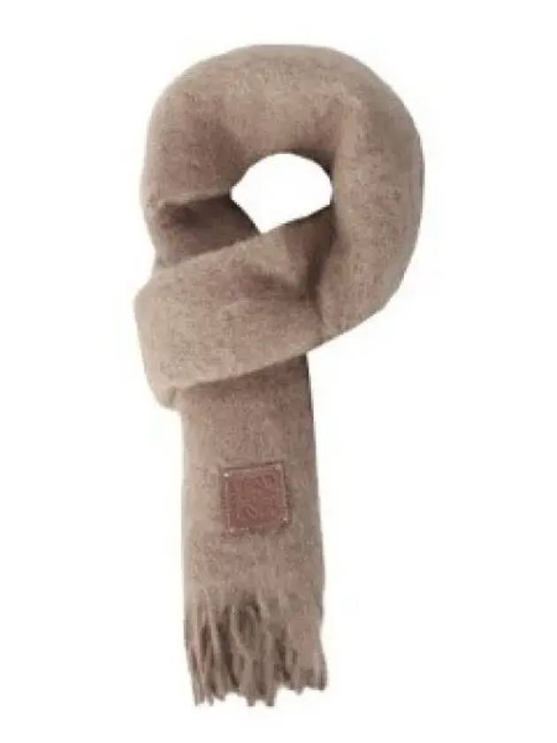 Anagram Fringe Mohair Scarf Brown - LOEWE - BALAAN 2