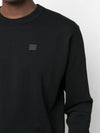 Face Patch Crew Neck Sweatshirt Black - ACNE STUDIOS - BALAAN 5