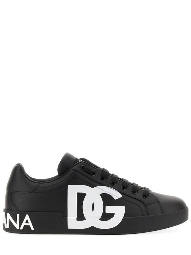 Saint Tropez Calfskin Sneakers Black - DOLCE&GABBANA - BALAAN 18