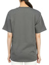 Logo Print Cotton Jersey Short Sleeve T-Shirt Dark Gray - MONCLER - BALAAN 5