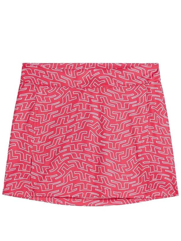 SS Women s Golf Amelie Mid Print Skirt Pink Bridge Swirl - J.LINDEBERG - BALAAN 1