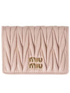 Matelasse Nappa Leather Card Wallet Pink - MIU MIU - BALAAN 2