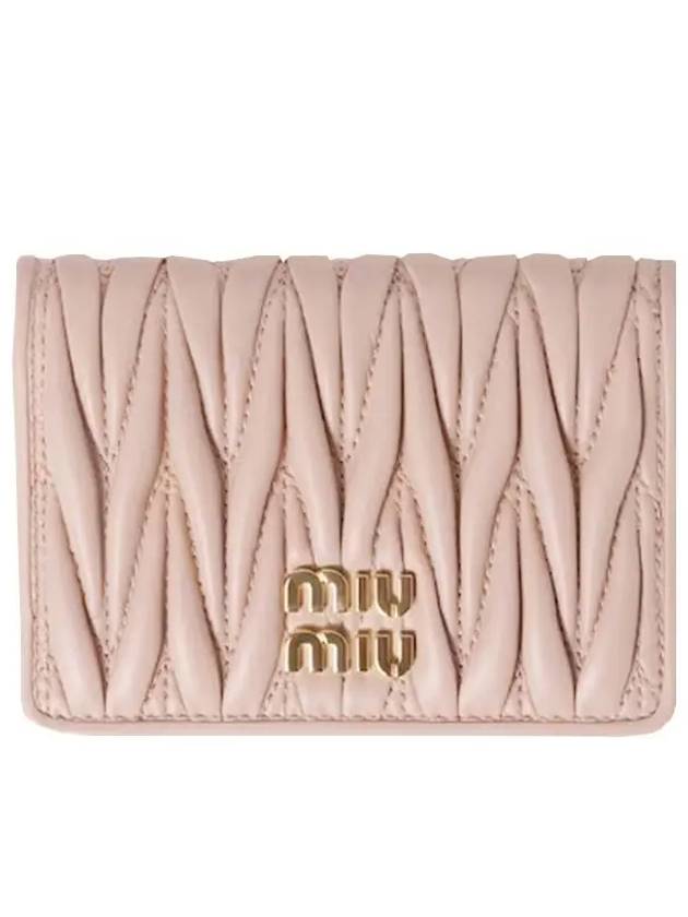 Matelasse Nappa Leather Card Wallet Pink - MIU MIU - BALAAN 2