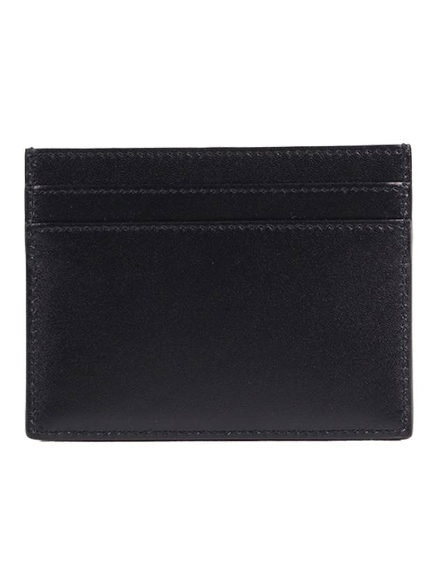 Smooth Leather Classic Logo Card Wallet Black - SAINT LAURENT - BALAAN 3