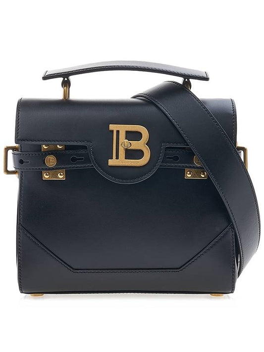 B-Buds Logo Leather Cross Bag Black - BALMAIN - BALAAN.
