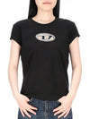 T Angie Peekaboo Logo Short Sleeve T-Shirt Black - DIESEL - BALAAN 2