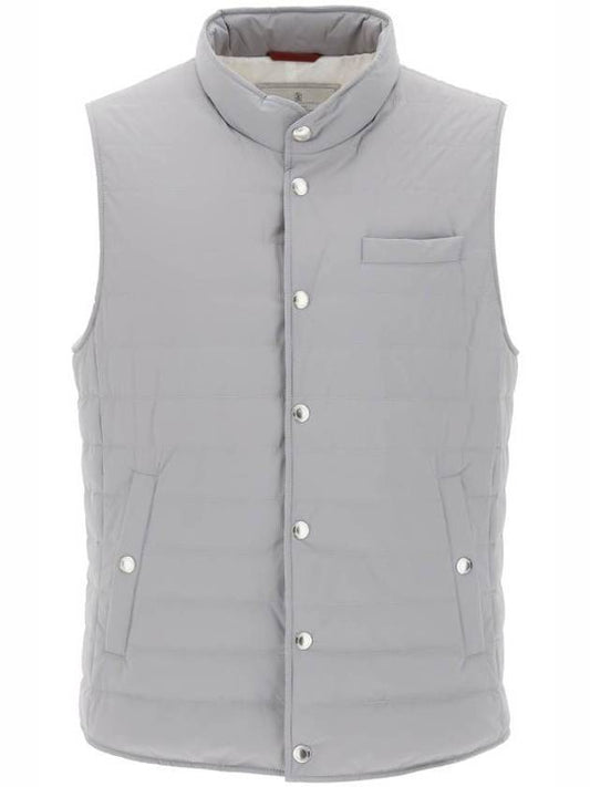 Quilting Nylon Down Vest Grey - BRUNELLO CUCINELLI - BALAAN 1