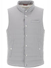 Quilting Nylon Down Vest Grey - BRUNELLO CUCINELLI - BALAAN 1